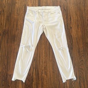 Dear John: Joyrich Mid Rise Ankle Skinny Jeans White